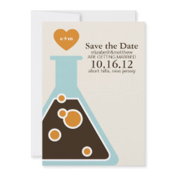 Can't Fight Chemistry Wedding Save the Date zazzle_invitation