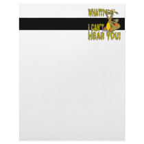 cant hear you ignoring dragon cartoon letterhead design