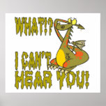 cant hear you ignoring dragon cartoon print