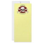 Can't Lose Pirate Skull Personalized Rack Card