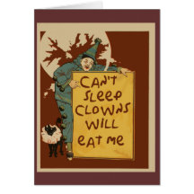 Can't Sleep, Clowns Will Eat Me Tshirts Greeting Card