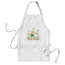 cant sleep count sheep cute cartoon design aprons