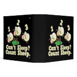 cant sleep count sheep cute cartoon design binder
