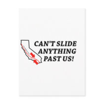 Can't Slide Anything Past Us! postcards by babyveggies Can't Slide Anything Past Us! postcards