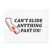 Can't Slide Anything Past Us! postcards by babyveggies Can't Slide Anything Past Us! postcards