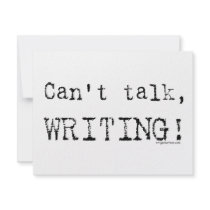 Can't talk, writing! invitations by MrsEvilGenius2 Can't talk, writing! invitations