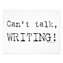 Can't talk, writing! personalized invite