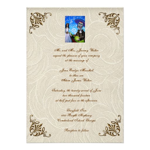 Cantada Day of the Dead Wedding Invitation