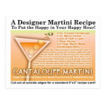 CANTALOUPE MARTINI RECIPE POSTCARD