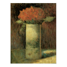 Cántaro de flores postal