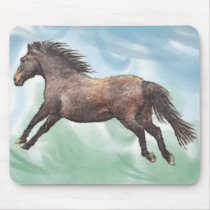 Cantering Horse Horse-lover's Watercolor Mousepad