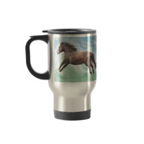 Cantering Horse Horse-lovers Watercolor Travel Mug