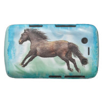 Cantering Horse Watercolor Art Blackberry Case