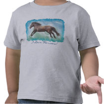 Cantering Mustang Horse Watercolor Art Shirt