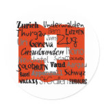 Cantons of Switzerland Card stickers