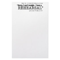 Can'tt Tonight - Rehearsal Stationery