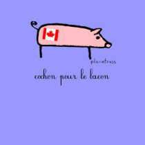 Canuck cochon, destroyed tee t-shirts by planetross Canuck cochon, destroyed tee t-shirts