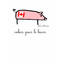 Canuck cochon, destroyed tee t-shirts by planetross Canuck cochon, destroyed tee t-shirts