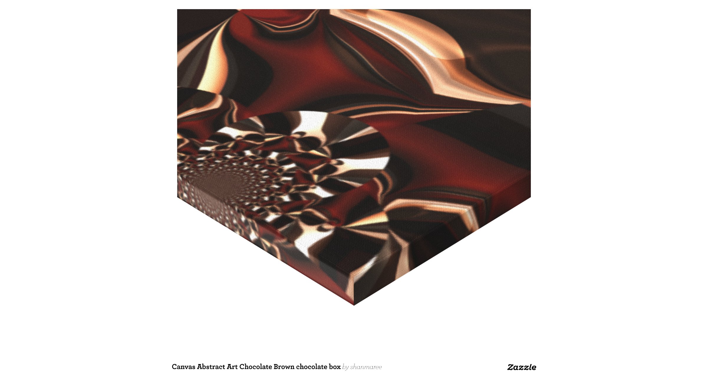 Canvas Abstract Art Chocolate Brown chocolate box Stretched Canvas Print Zazzle