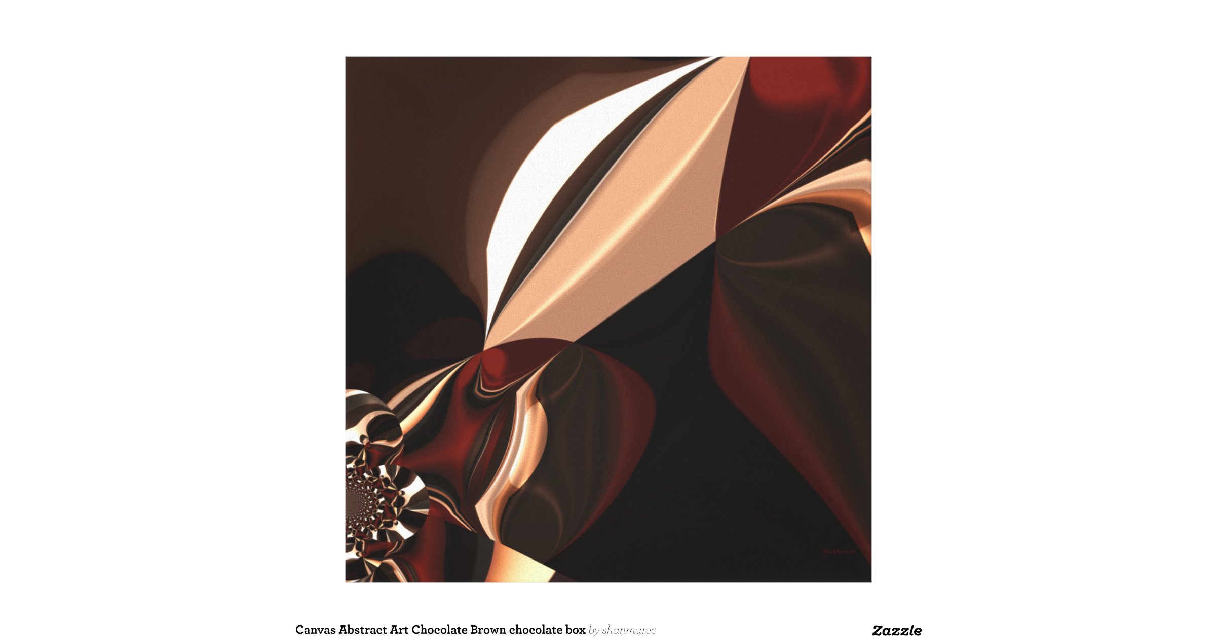 Canvas Abstract Art Chocolate Brown chocolate box Stretched Canvas Print Zazzle