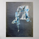 canvas art print, Blue Ballerina by T J Conway print
