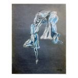canvas art print, Blue Ballerina by T J Conway
