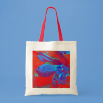Canvas bag in Red and Blue