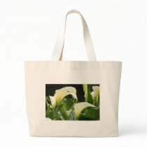 Canvas bag, WHITE CALLA LILIES