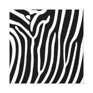Canvas Black White Zebra Stripe Animal Print (2) Stretched Canvas Print
