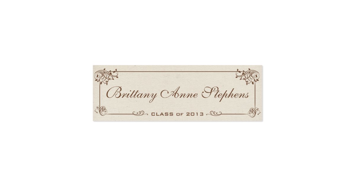 canvas graduation name card insert zazzle graduation name card inserts template