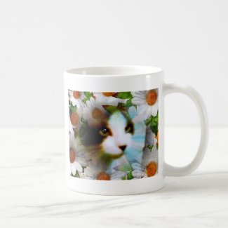 canvas kitty classic white coffee mug