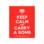 [Crown upside down] keep calm and carry a bomb  Canvas Print