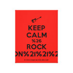 [Electric guitar] keep calm %26 rock on%21%21%21  Canvas Print