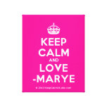 [Crown] keep calm and love -marye  Canvas Print