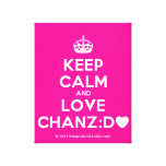 [Crown] keep calm and love chanz:d [Love heart]  Canvas Print