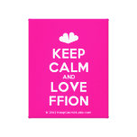 [Two hearts] keep calm and love ffion  Canvas Print