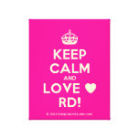 [Crown] keep calm and love ♥ rd!  Canvas Print
