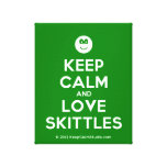 [Smile] keep calm and love skittles  Canvas Print