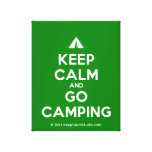 [Tent] keep calm and go camping  Canvas Print