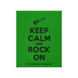 [Electric guitar] keep calm and rock on  Canvas Print