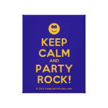 [Smile] keep calm and party rock!  Canvas Print