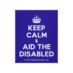 [Crown] keep calm & aid the disabled  Canvas Print