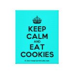 [Crown] keep calm and eat cookies  Canvas Print