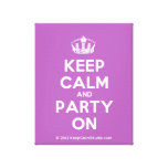[Dancing crown] keep calm and party on  Canvas Print