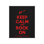 [Electric guitar] keep calm and rock on  Canvas Print