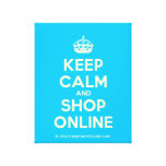 [Crown] keep calm and shop online  Canvas Print