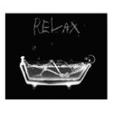 Canvas Print B&W Relax X-Ray Skeleton Bath Time