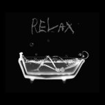 Canvas Print B&W Relax X-Ray Skeleton Bath Time
