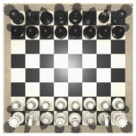 Canvas Print: Chess Pieces on a Chessboard