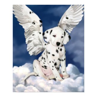 Canvas print Dalmatian puppy angel painting